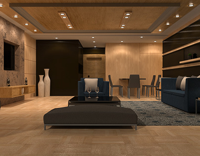 Project thumbnail - 3D Living Room Render