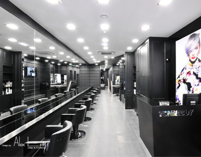 Salon de coiffure rue du Dragon by Alex Link Design