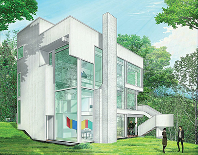 #archanime V02 Smith House by Richard Meier