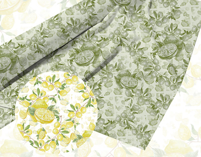 seamless pattern : lemon breeze