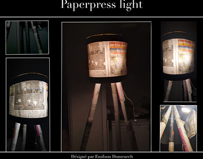 Cintre et lampe en papier