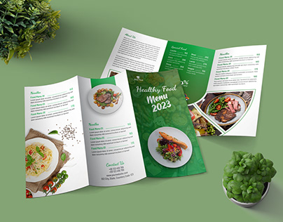 Tri-fold Brochure Food Menu Design