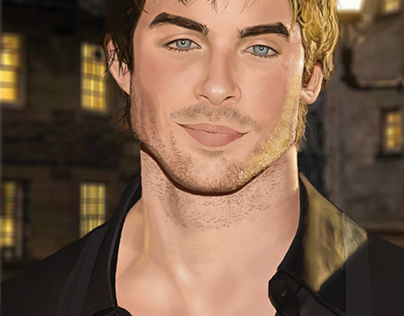 A digital portrait of Ian Somerhalder