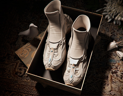 3D Model of Oriental Style Shoe