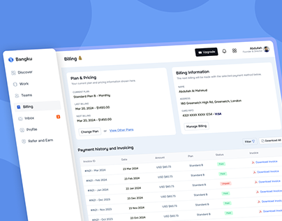 SAAS Product | Billing Page Design