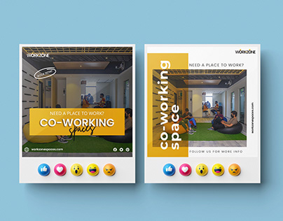 Project thumbnail - Workzone Co working space social media post