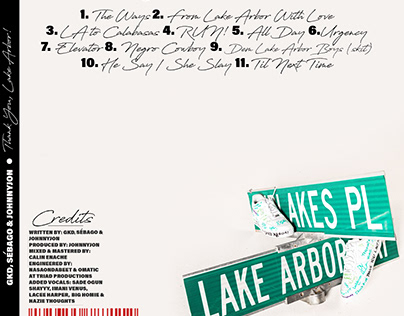 "Thank You, Lake Arbor!" album front and back cover.