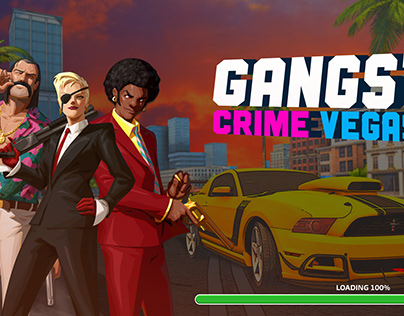 Gangster crime Vegas city