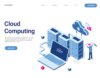 Cloud Computing Landing page design