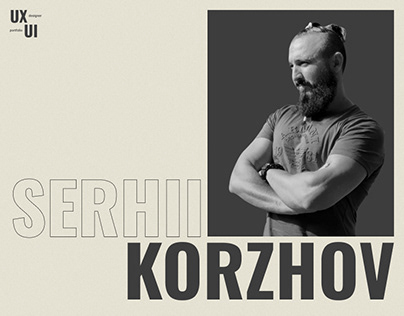 Portfolio Website - UX/UI design - Serhii Korzhov