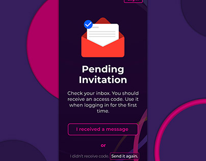 Pending Invitation UI Design