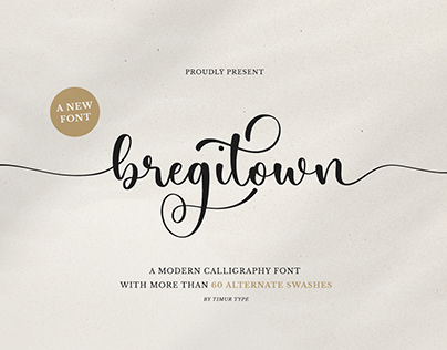 Bregitwon - Modern Calligraphy font