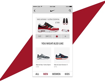 Nike E-Commerce App UI