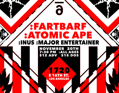 Social Media Concert Event Pages for Atomic Ape 2019