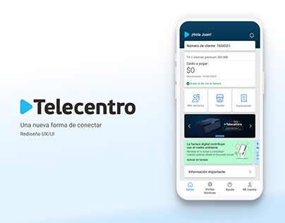 Re diseño UX/UI Telecentro app