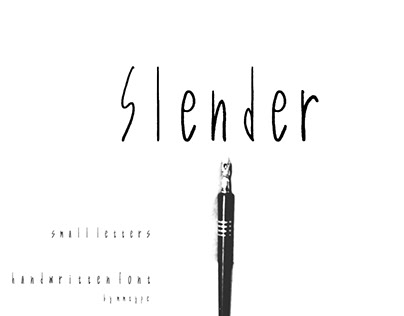 Slender | small letters handwritten font