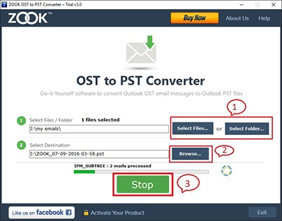 Transfer OST to PST Format for MS Outlook 2016
