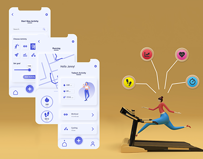 FitTrack - Fitness Tracking Application Mockup