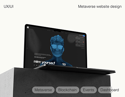 Webseite for Metaverse, product design