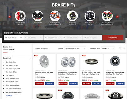 Autoparts Brake Kits Landing Page
