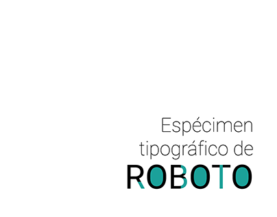Espécimen tipográfico de Roboto