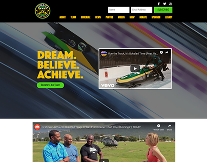 Home Page for Jamaican National Bobsled Team Website