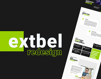 Redesign of the website for the IT company Extbel