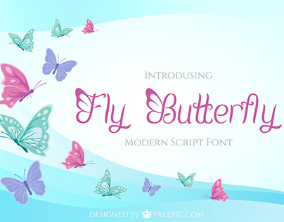 Fly Butterfly Font