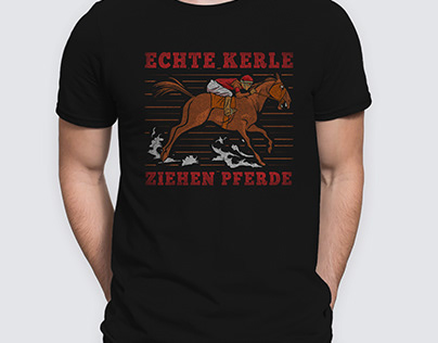 horse jockey t-shirt design
