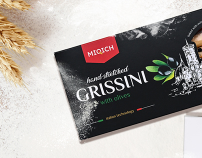hand-stretched Grissini Packaging