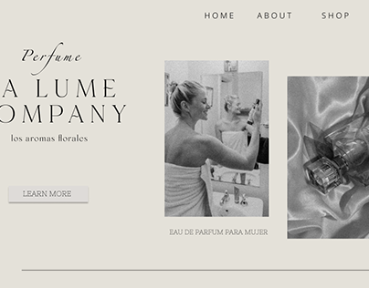 Web Design for La LUME de Perfume Company