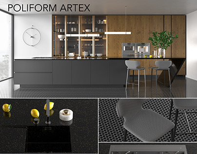 3D Model Kitchen Poliform Varenna Artex
