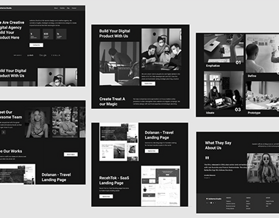 Agency Landing Page (Black Themes)