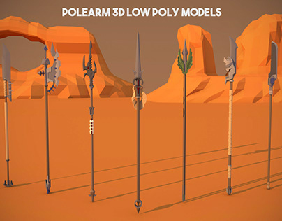 Polearm 3D Low Poly Pack