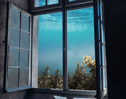 open window to underwater