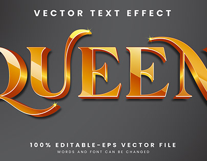 Queen 3d editable text style Template
