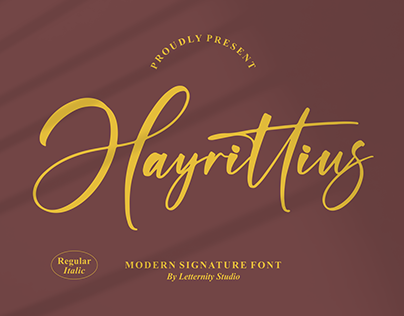 Hayrittius - Modern Signature Font