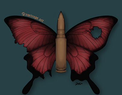 Bullet With Butterfly Wings - Zoëtrope Art
