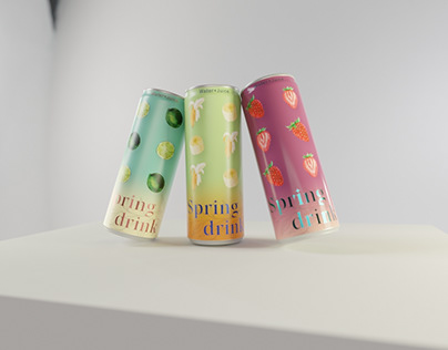 Project thumbnail - Spring Drink: Can Drink Packaging Design