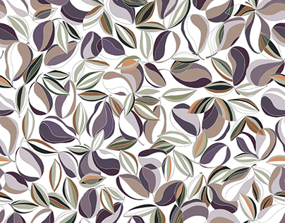 plums & leafs/ surface pattern