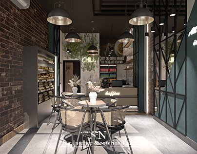 Kaffine cafe design ( interior & exterior )