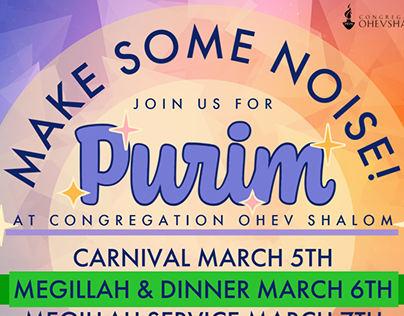 Purim Info Emails & Social Posts