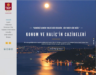 Clarion Hotel Golden Horn website tasarım çalışması