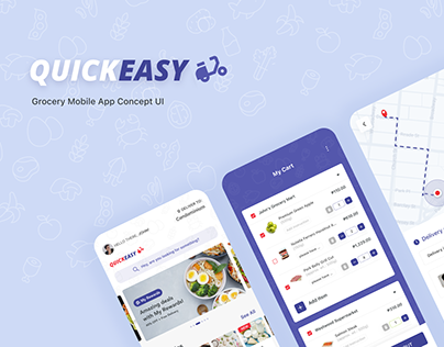 QuickEasy - Grocery Mobile App Concept UI