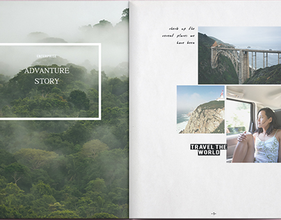 presentation of images like an adventure story book