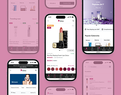 E-commerce redesign cosmetics store UX/UI case study