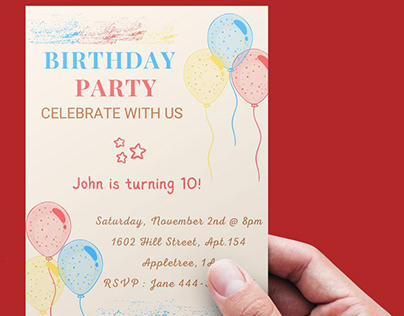Celebrate With us-Birthday invitation