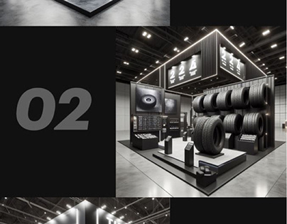 20x20 Island Booth Design Ideas for Tire Companies