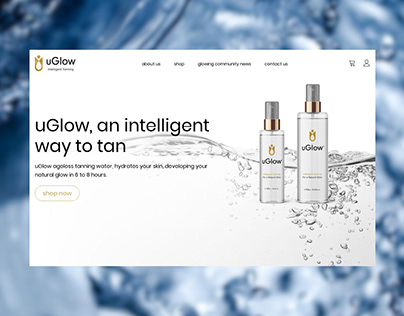 Project thumbnail - UGlow Tanning Water Website
