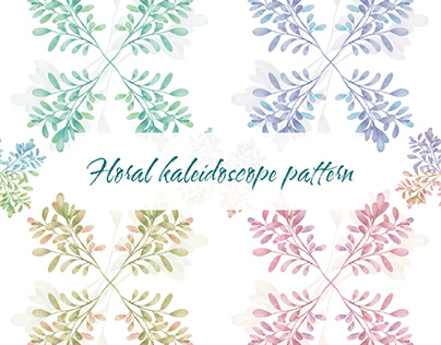 Floral kaleidoscope pattern